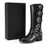 Botas Altas con Hebillas Motero