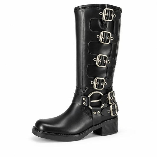 Botas Altas Moteras Ajustables