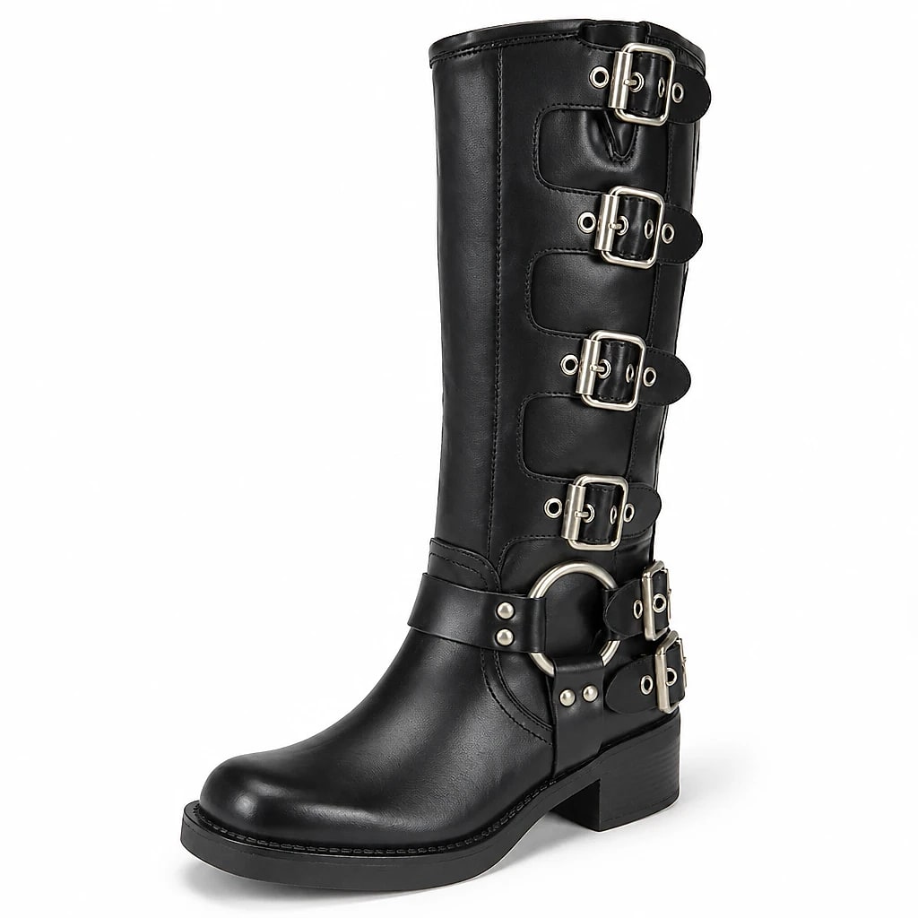 Botas Altas Moteras Ajustables