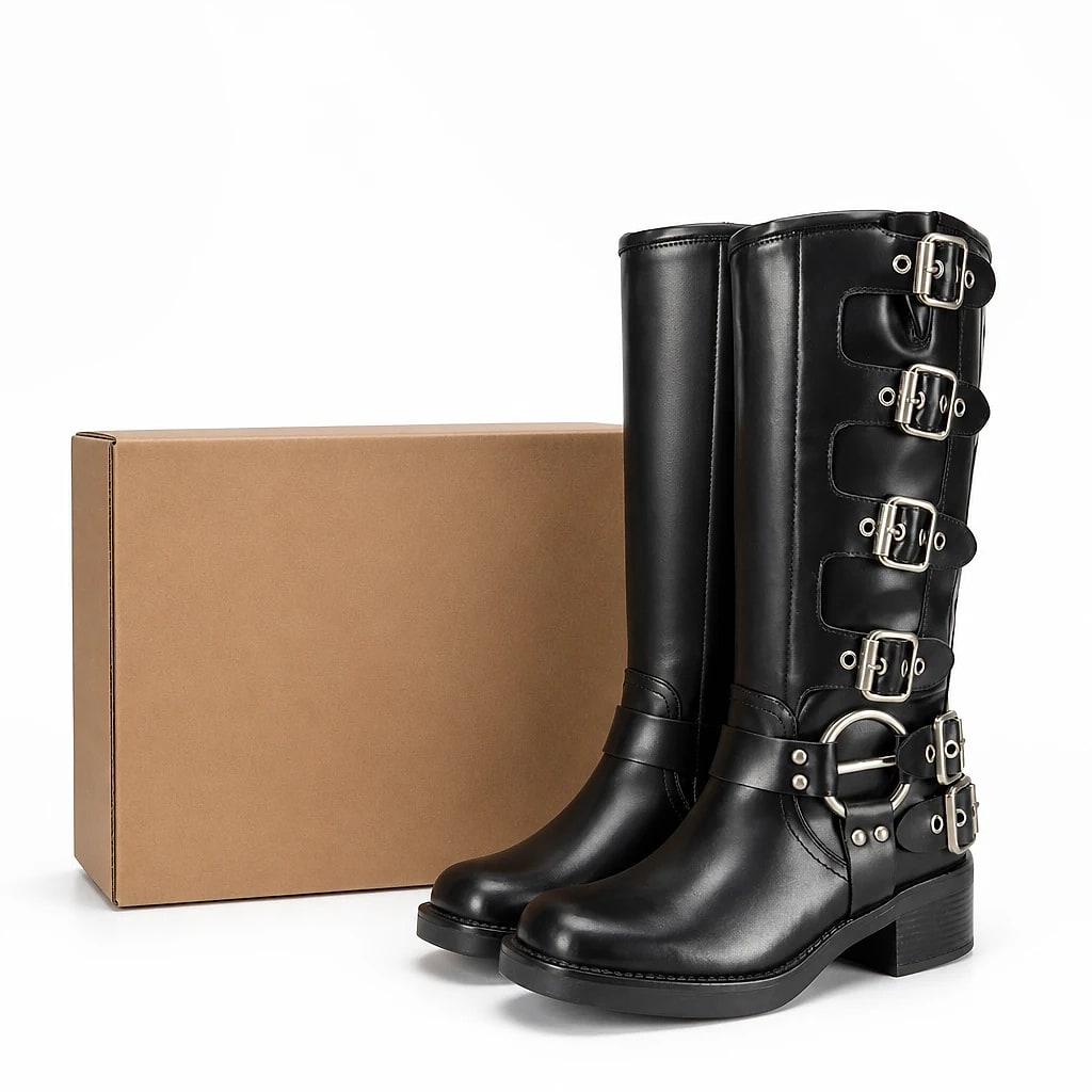 Botas Altas Moteras Ajustables