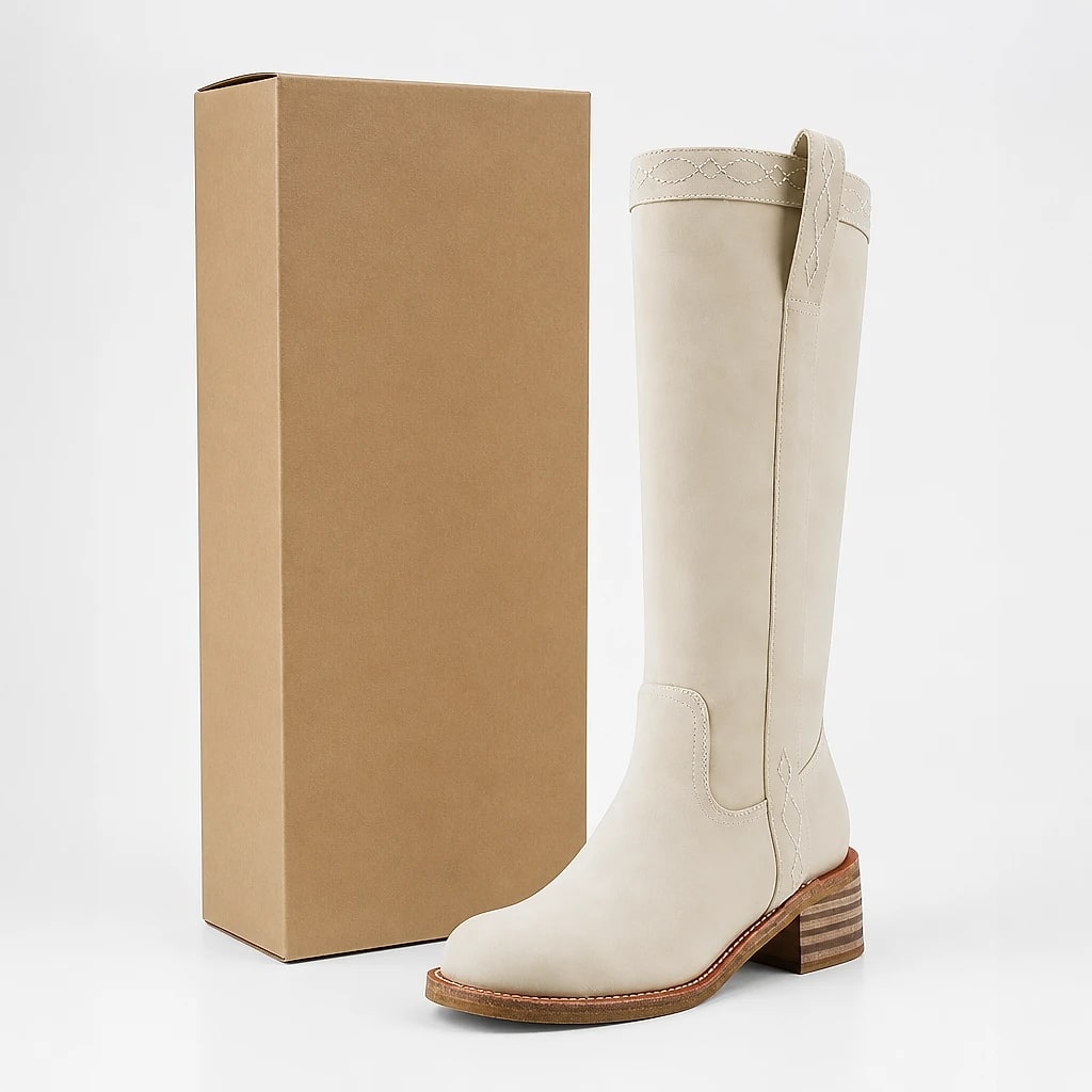Botas Altas Mujer Beige