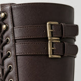 Botas Altas Mujer con Cordones