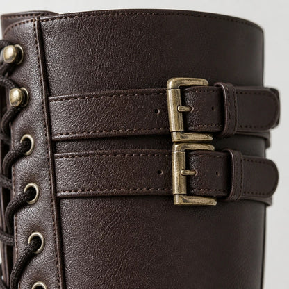 Botas Altas Mujer con Cordones