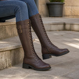 Botas Altas Mujer con Cordones