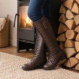 Botas Altas Mujer con Cordones