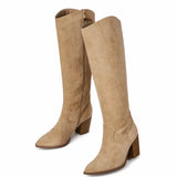 Botas Altas Tacón Ancho Mujer