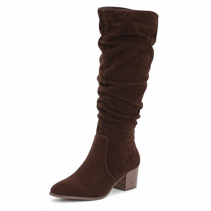Botas Altas Tacón Ancho Mujer
