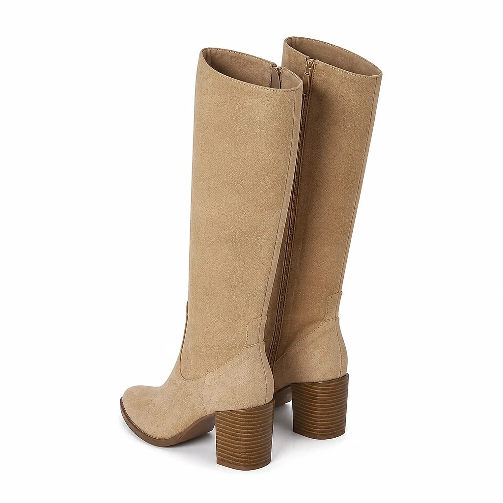 Botas Altas Tacón Ancho Mujer