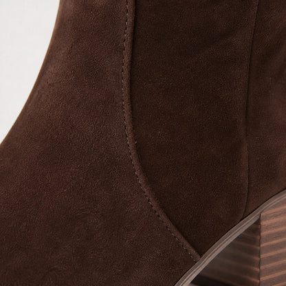 Botas Altas Tacón Ancho Mujer