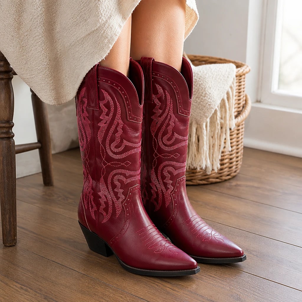 Botas Cowboy Mujer Bordadas