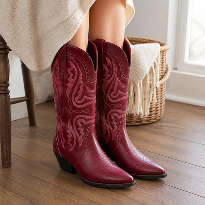 Botas Cowboy Mujer Bordadas