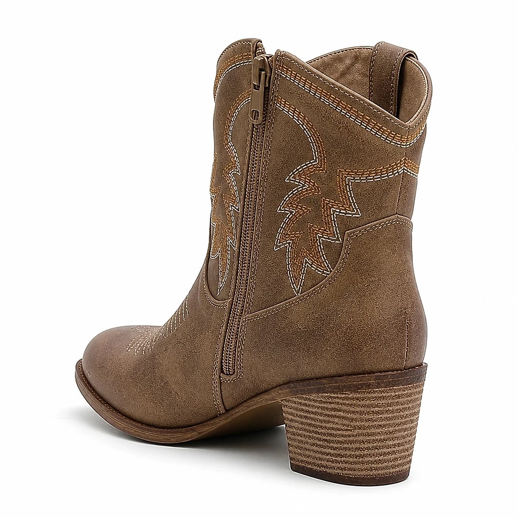 Botas Cowgirl Camel Bordadas