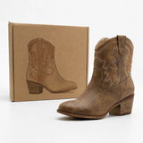 Botas Cowgirl Camel Bordadas