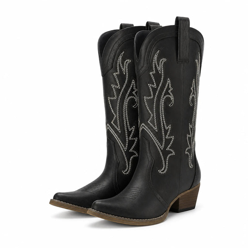 Botas de Vaquero Bordadas Mujer