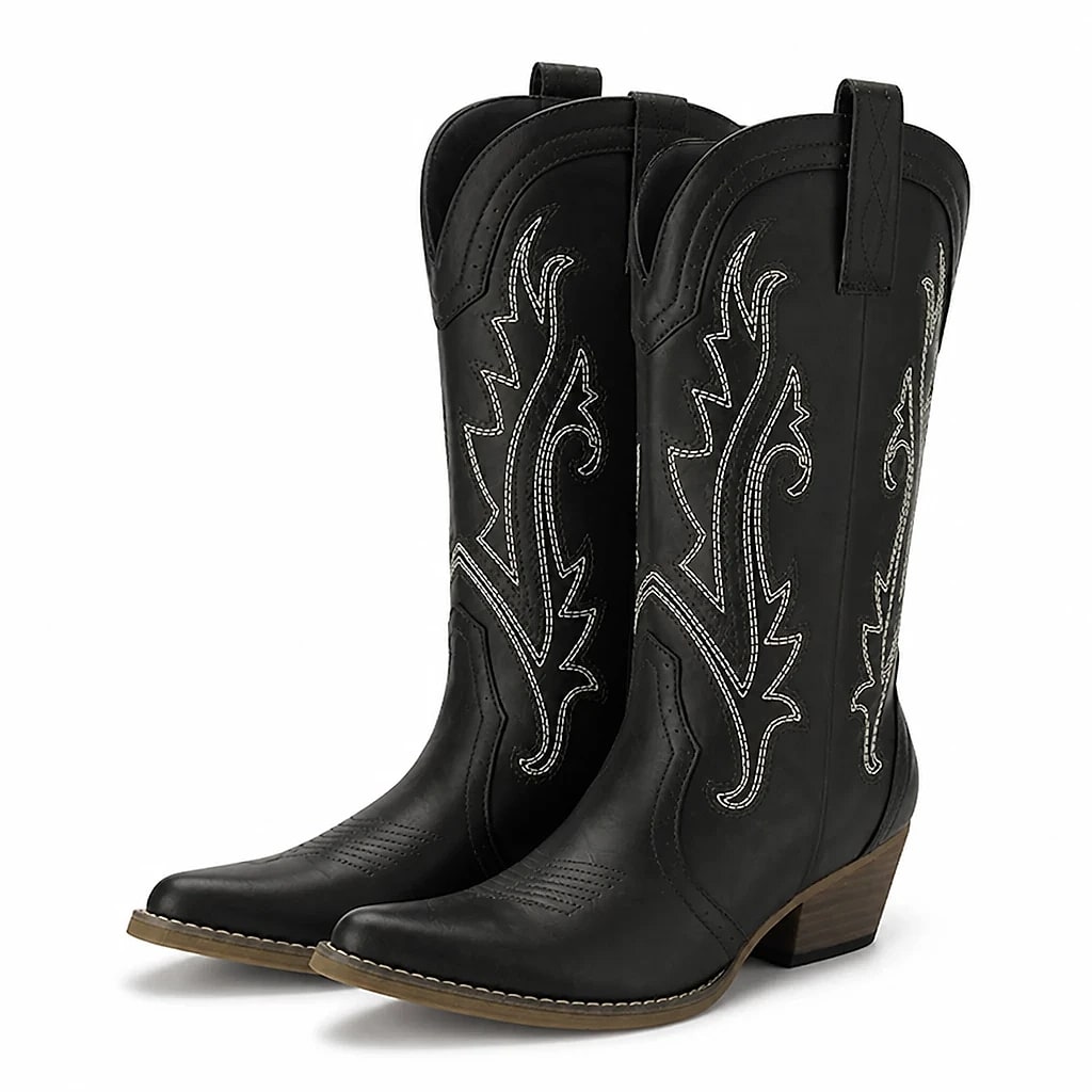 Botas de Vaquero Bordadas Mujer