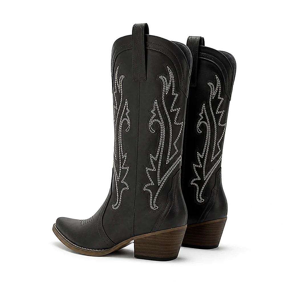 Botas de Vaquero Bordadas Mujer