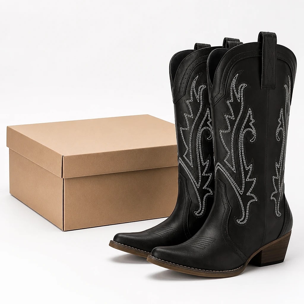 Botas de Vaquero Bordadas Mujer