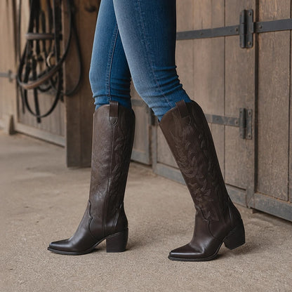 Botas Vaqueras Altas Mujer