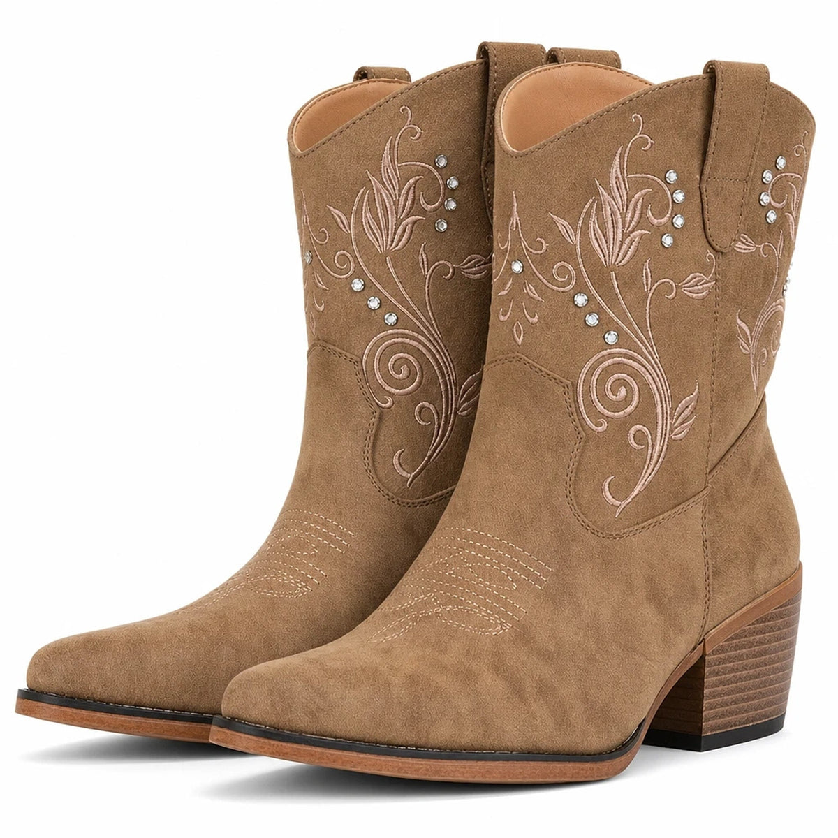 Botas Vaqueras Bordadas Mujer