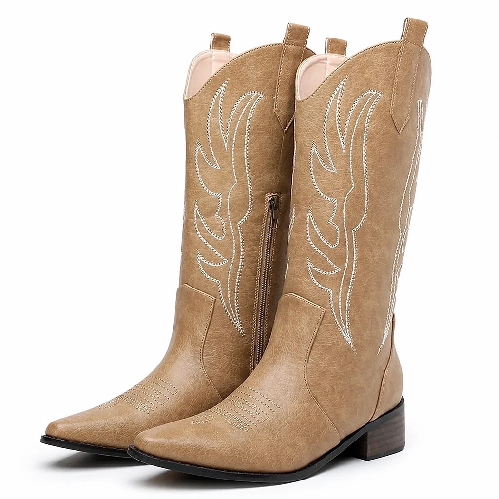 Botas Vaqueras Bordadas Mujer