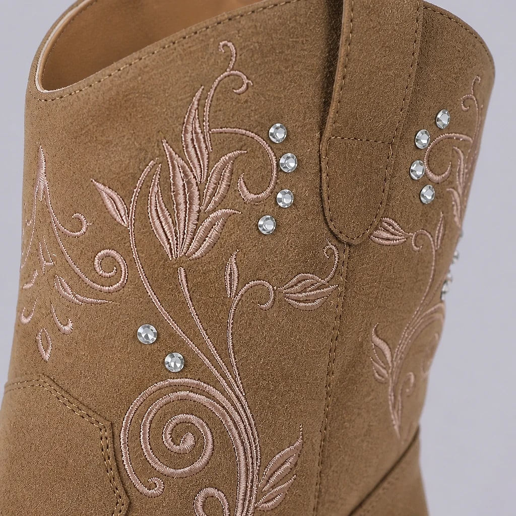 Botas Vaqueras Bordadas Mujer