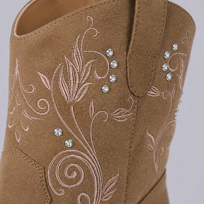 Botas Vaqueras Bordadas Mujer