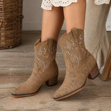 Botas Vaqueras Bordadas Mujer