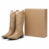 Botas Vaqueras Bordadas Mujer