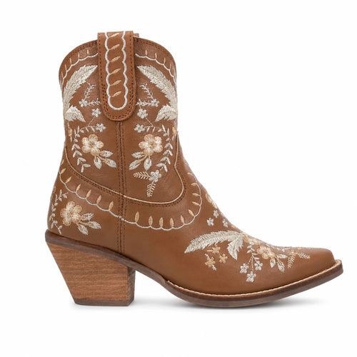 Botas Vaqueras de Tobillo Bordadas