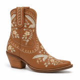 Botas Vaqueras de Tobillo Bordadas
