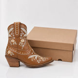 Botas Vaqueras de Tobillo Bordadas