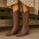 Botas Vaqueras Media Caña Bordadas