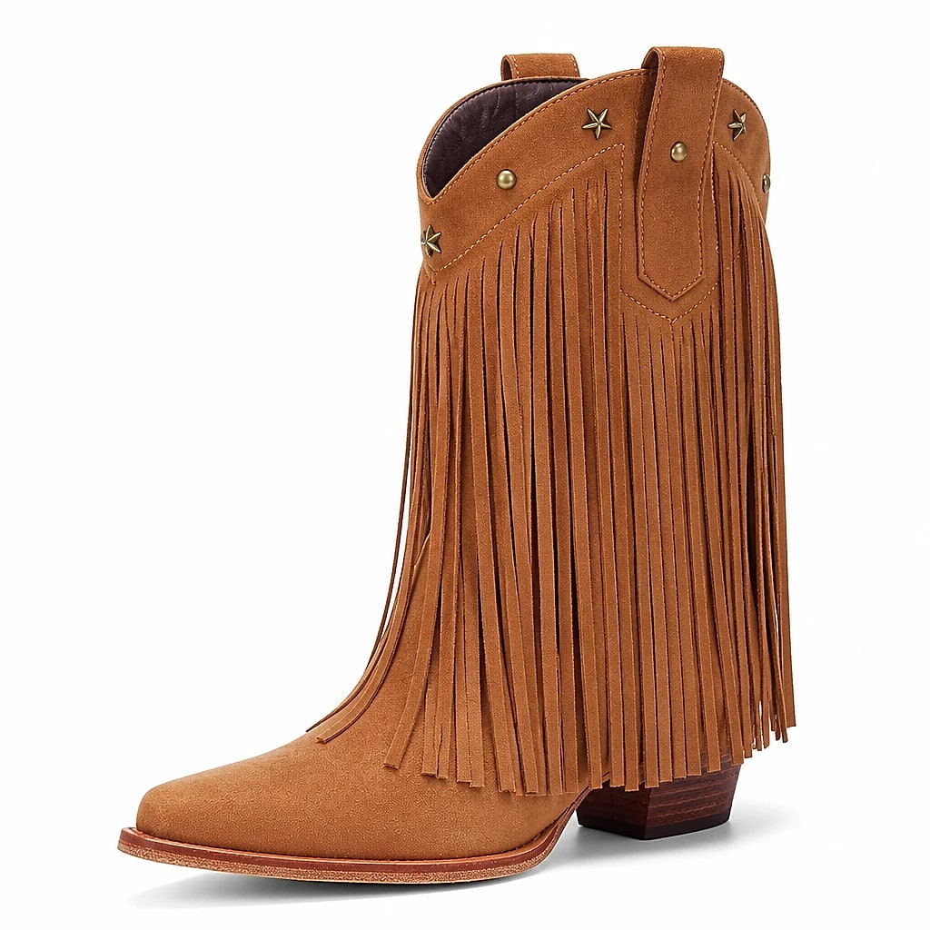 Botas Vaqueras Mujer con Flecos