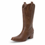 Botas Vaqueras Mujer Marrón