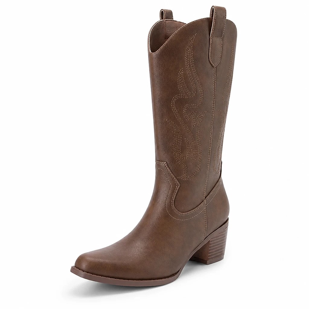 Botas Vaqueras Mujer Marrón