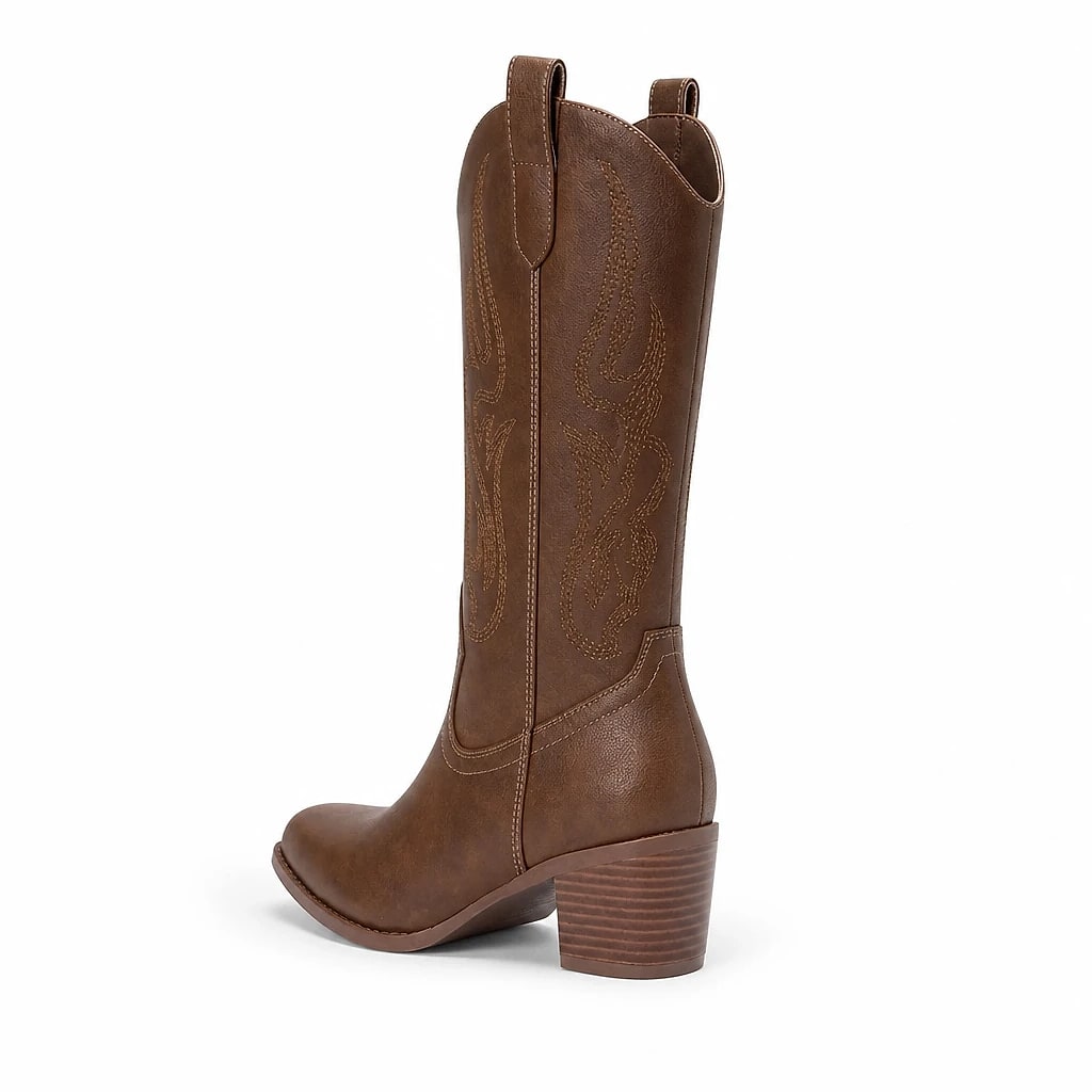 Botas Vaqueras Mujer Marrón