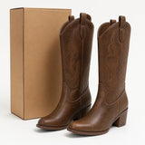 Botas Vaqueras Mujer Marrón