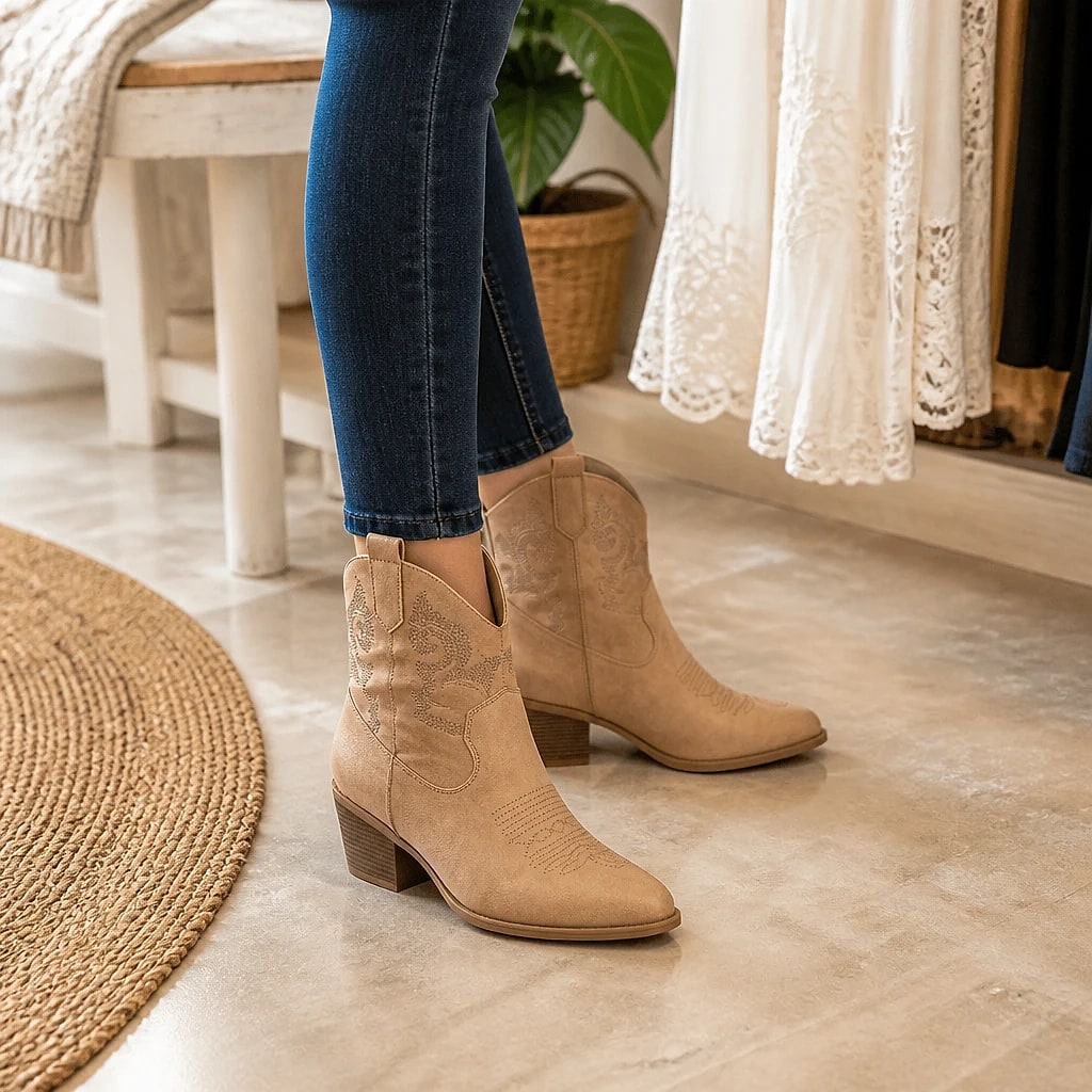 Botas Vaqueras Tobilleras Mujer