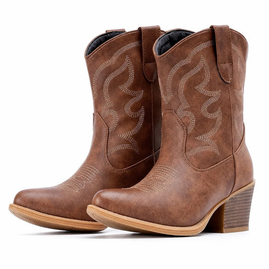 Botas Vaqueras Tobillo Mujer