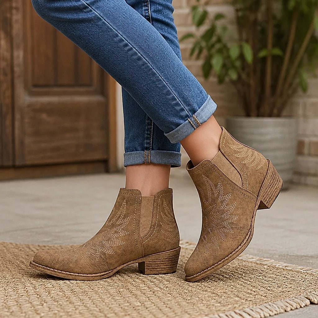 Botines de Piel Mujer Vaqueros