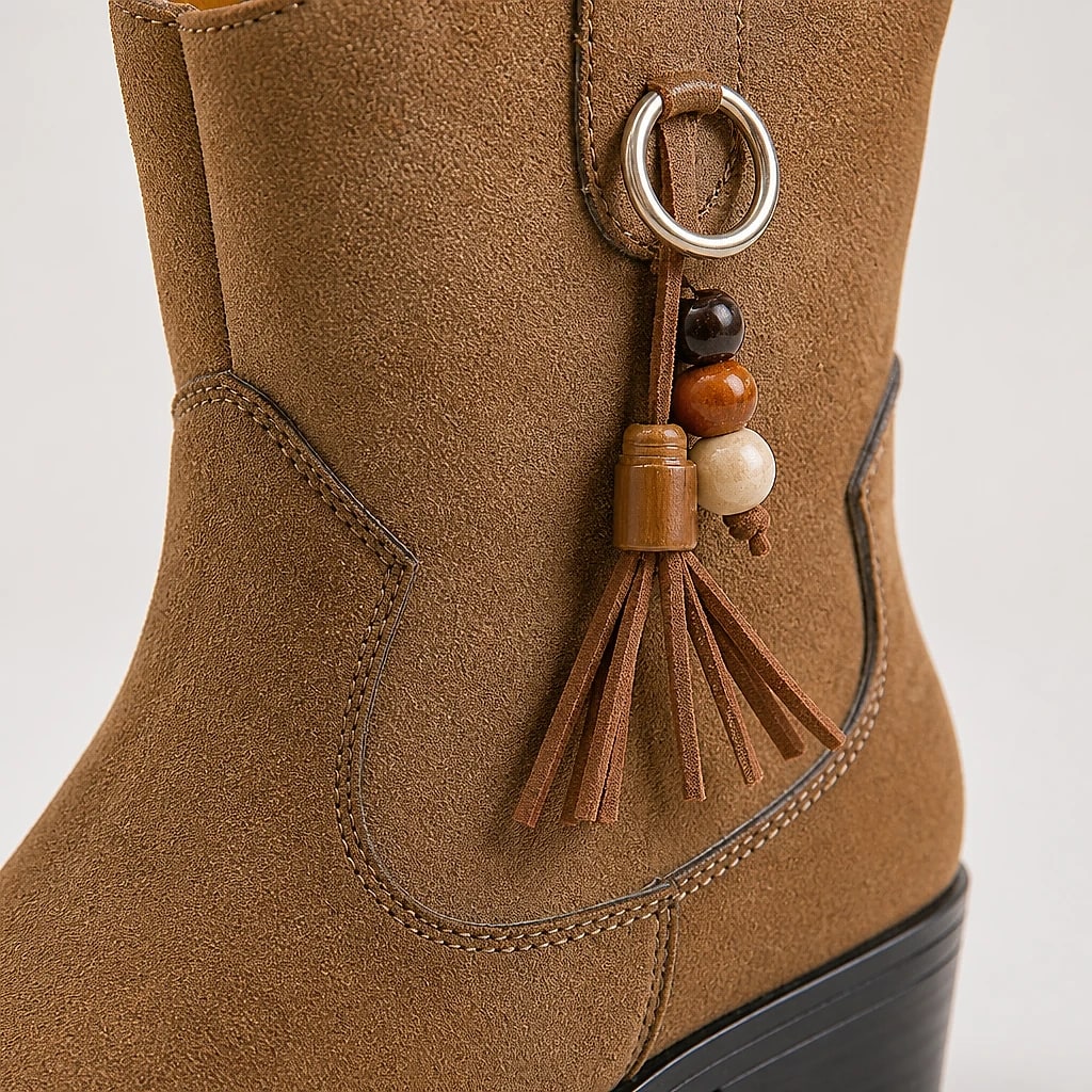 Botines Mujer Ante Western