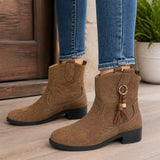 Botines Mujer Ante Western