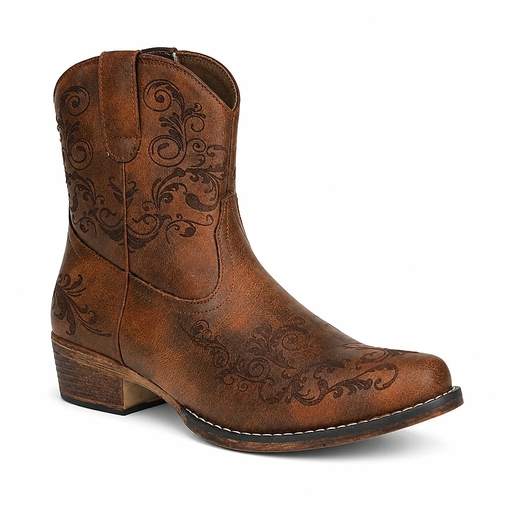 Botines Mujer Western Grabados