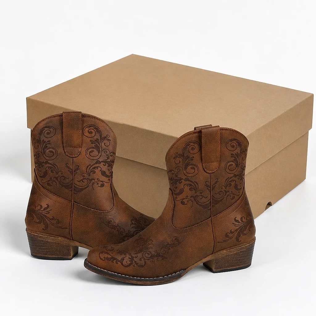 Botines Mujer Western Grabados