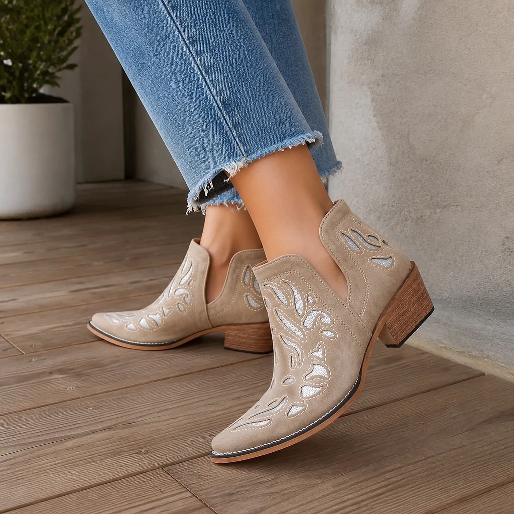 Botines Mujer Western Punta Fina