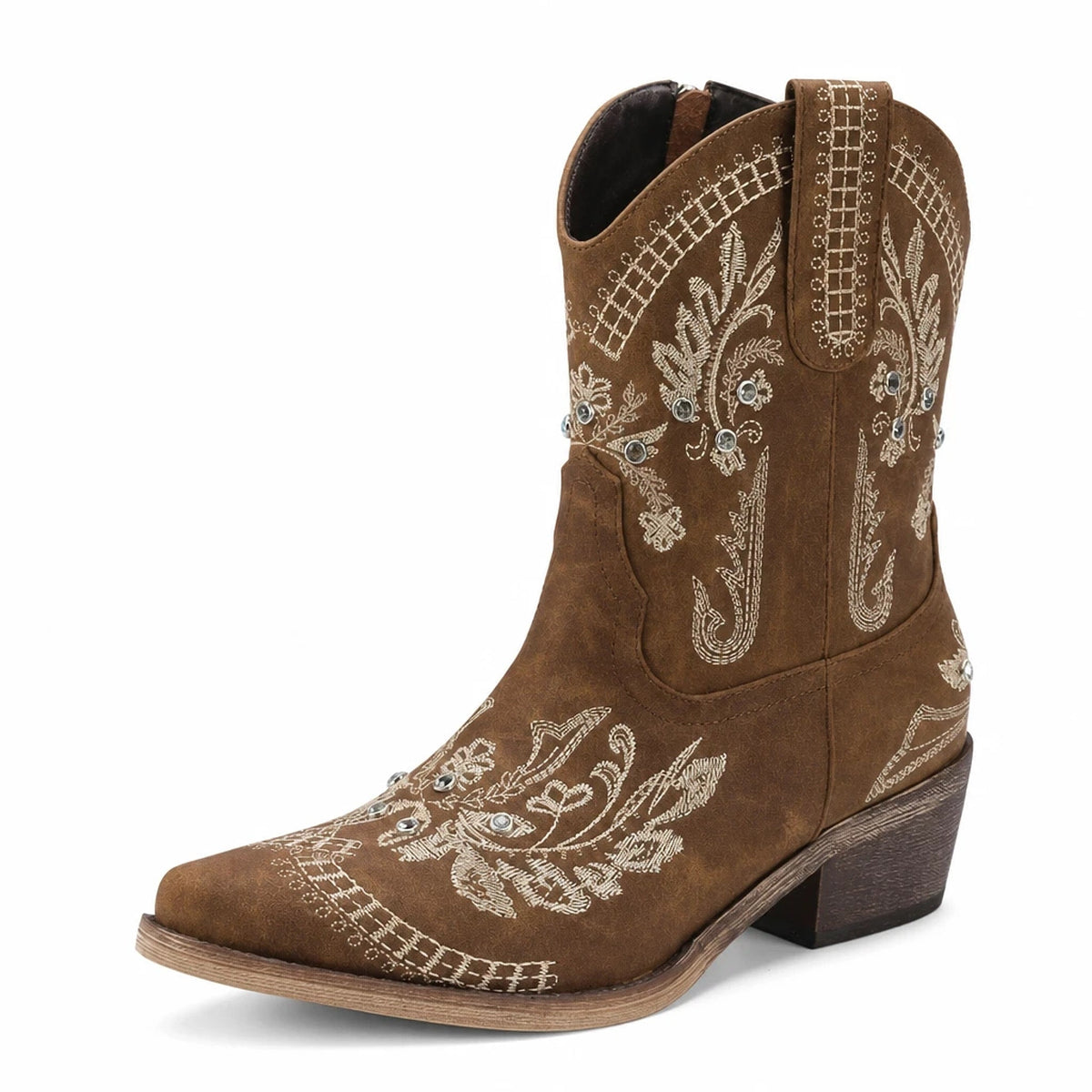 Botines Vaqueros Bordados Mujer
