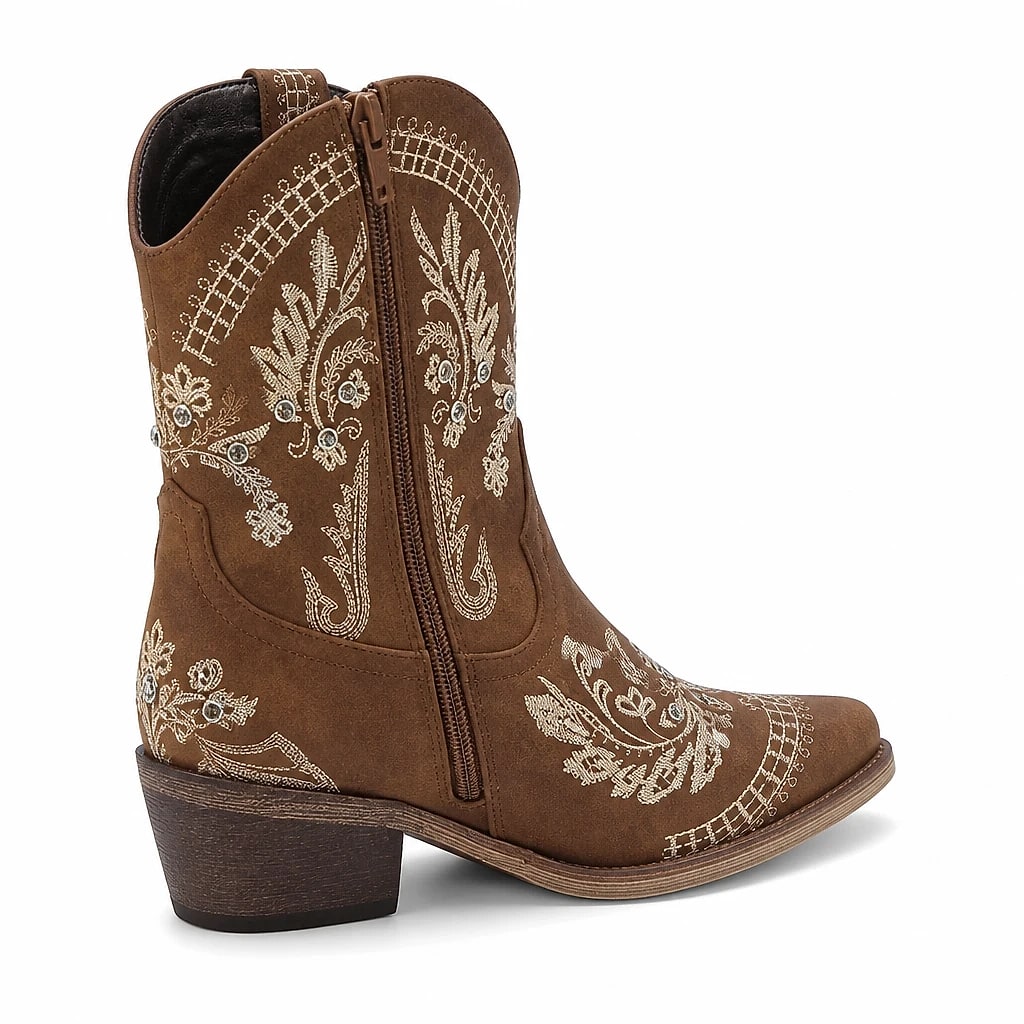 Botines Vaqueros Bordados Mujer