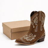 Botines Vaqueros Bordados Mujer