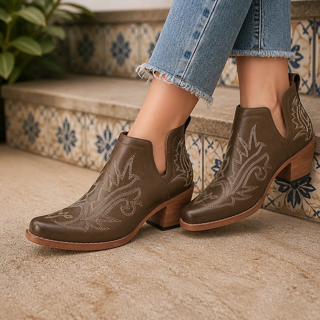 Botines Vaqueros Corte en V