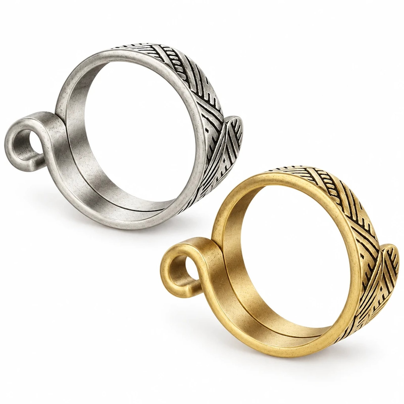 Anillo de Tejer Ajustable, 2 Piezas